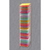 BLACK WIRE 30-SLOT PAPER SHELVES TOWER-12"X12"